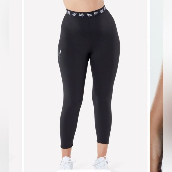 YITTY Womens Size XXL/ 1X Major Label Shaping High Waist Logo Legging Black - Picture 2 of 13